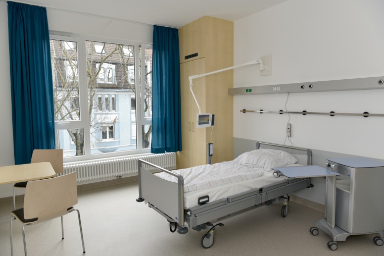 Patientenzimmer im neuen Bettenhaus Fotos: Volker Daum/Bergmannsheil