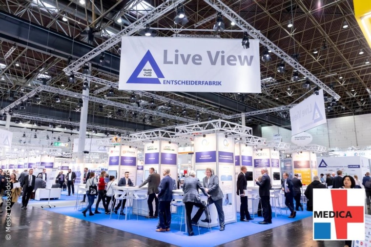Live View Stand der ENTSCHEIDERFABRIK in Halle 13, Stand 13E80 auf der MEDICA...