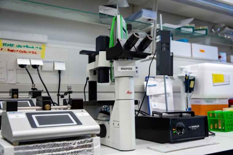 Mit diesem Drop-seq-Gerät konnten die MDC-Forschenden mittels...