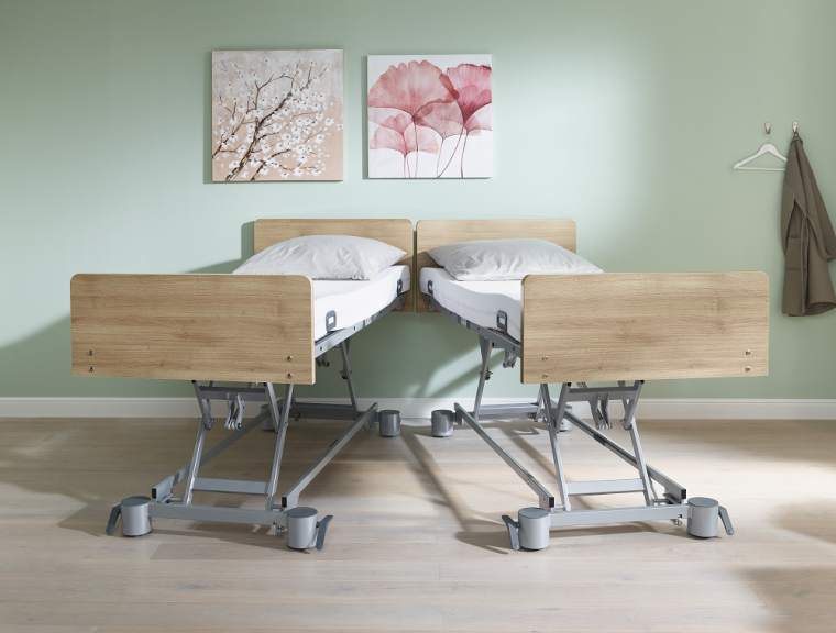 Die beiden Betthälften lassen sich mühelos trennen und wieder zusammenfügen,...