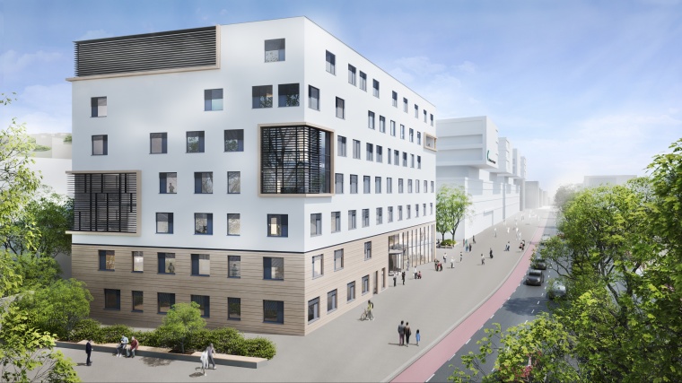 Visualisierung des zukünftigen Gebäudes (Bild: Sweco).