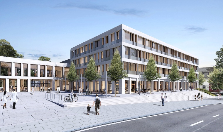 Der neue Eingangsbereich. © Planung: H2M Architekten, München/Kulmbach und...