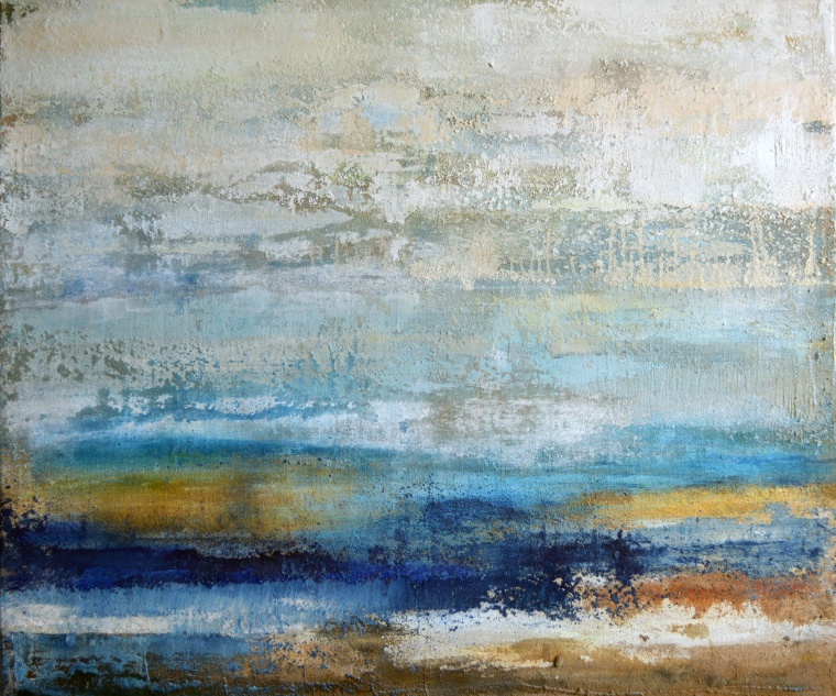 Mare, Mischtechnik auf Jute. Bild: Sonja Graeff-Schimmelpfennig