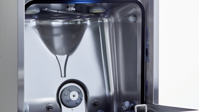 Waschkammer und -düsen wurden so angepasst, dass die Reinigungsintensität...