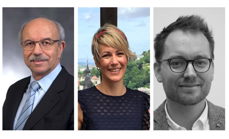 Kyriacos Costa Nicolaou (links), Megan L. Stanifer (Mitte) und Kilian Schober...