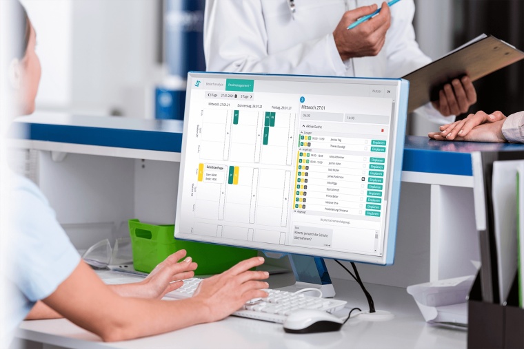 Cliniserve TEAM: Beispielbild für Pool- und Ausfallmanagement-Oberfläche...