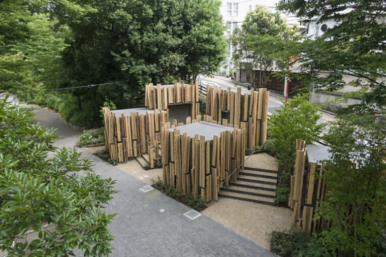 Das Projekt von Kengo Kuma ist eine weitere innovative Toilettenanlage, die das...