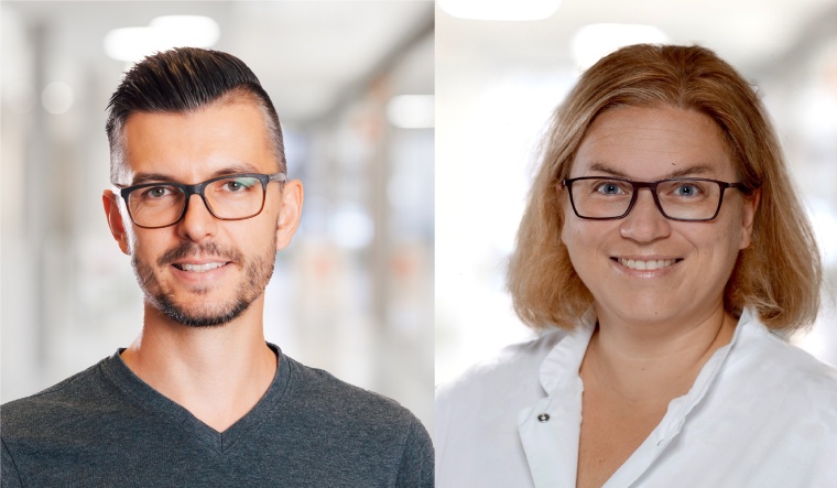 Projektleiter Stefan Gödecke und Laura-Maria Leyerer