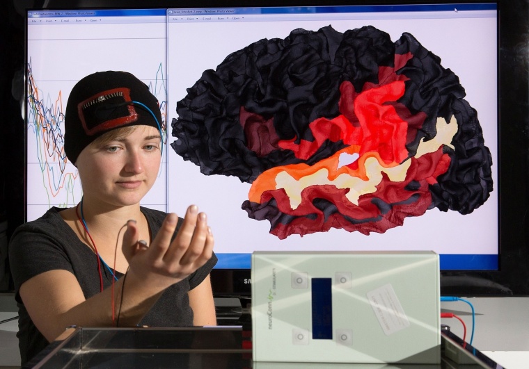 Bei der in Ilmenau entwickelten Methode werden die Hirnströme in Echtzeit...