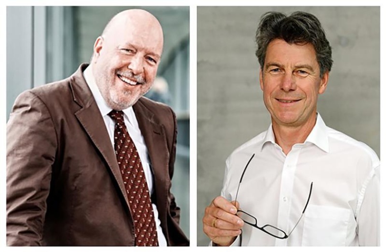 Diabetologe Prof. Dr. med. Dr. h.c. Diethelm Tschöpe (l.), Vorsitzender der...