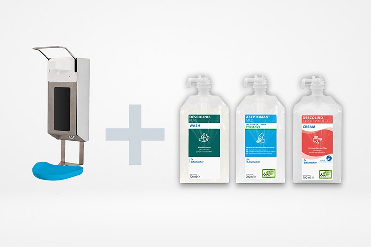 Das Ganzheitliches Händehygienekonzept GHK von Dr. Schumacher. Foto: Dr....