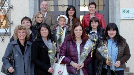 Krankenschwestern aus Lettland und Litauen mit Übersetzerin Simone Heinrich...