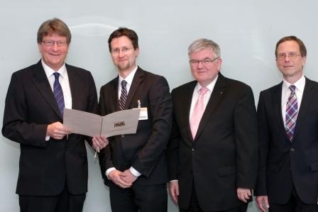 Preisübergabe des Franz Maximilian-Groedel-Preises: v.l. Prof. Dr. Michael...