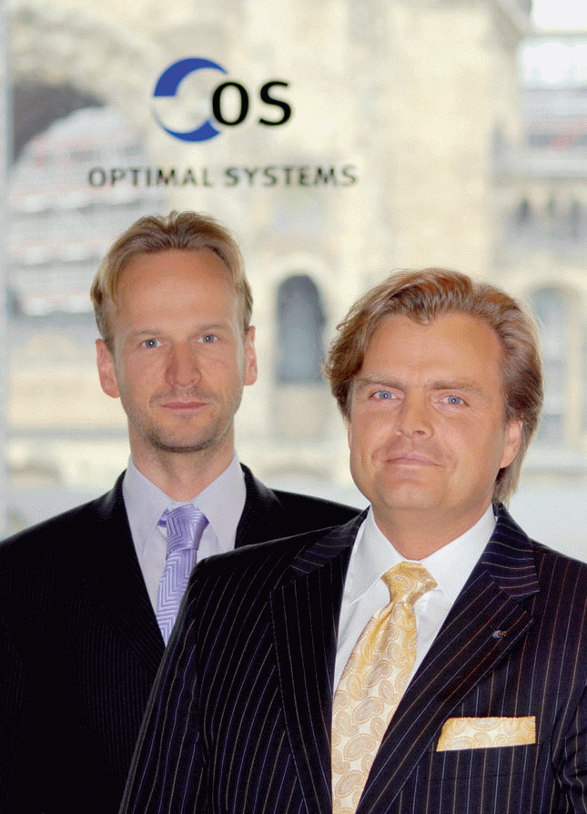 Optimal Systems-Manager Karsten Renz (links) und Sven Sauer: Zufriedener...