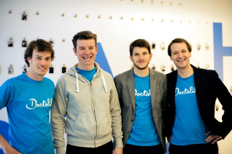 Das Gründer-Team von Doctolib: Ivan Schneider, Simon Krüger, Jessy Bernal &...