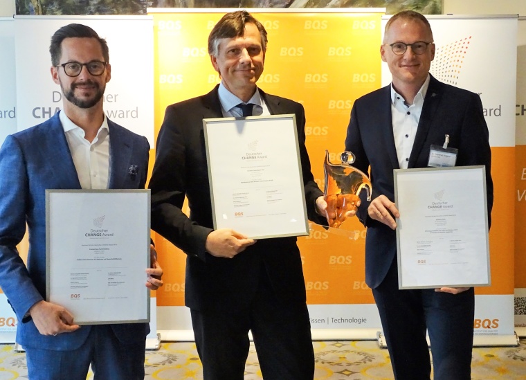 Der Preisträger und die Nominierten: v.l.n r. Sebastian Holm,...