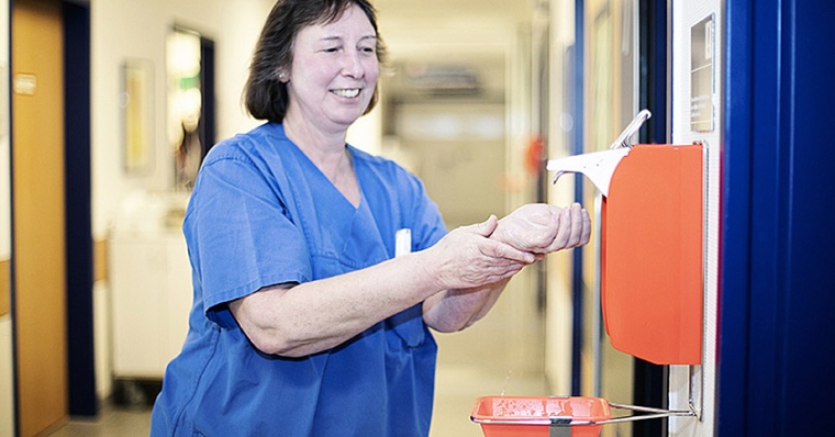 Digitale Händehygiene am EvK Lippstadt.