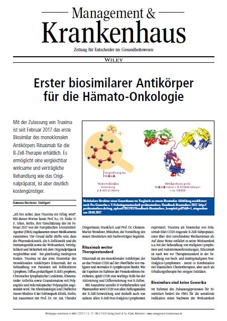 Erster biosimilarer Antikörper für die Hämato-Onkologie