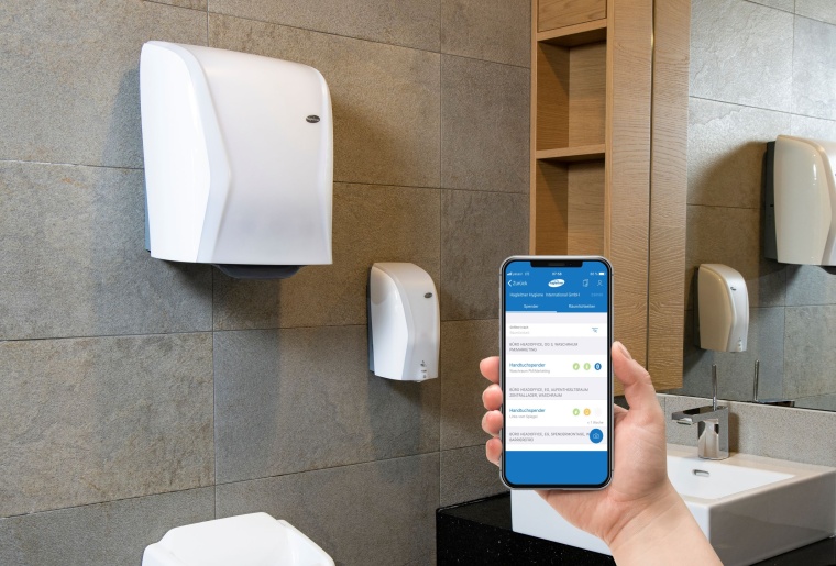 Hygienespender liefern Anwendungsdaten, dabei geht es um Abgabemenge,...