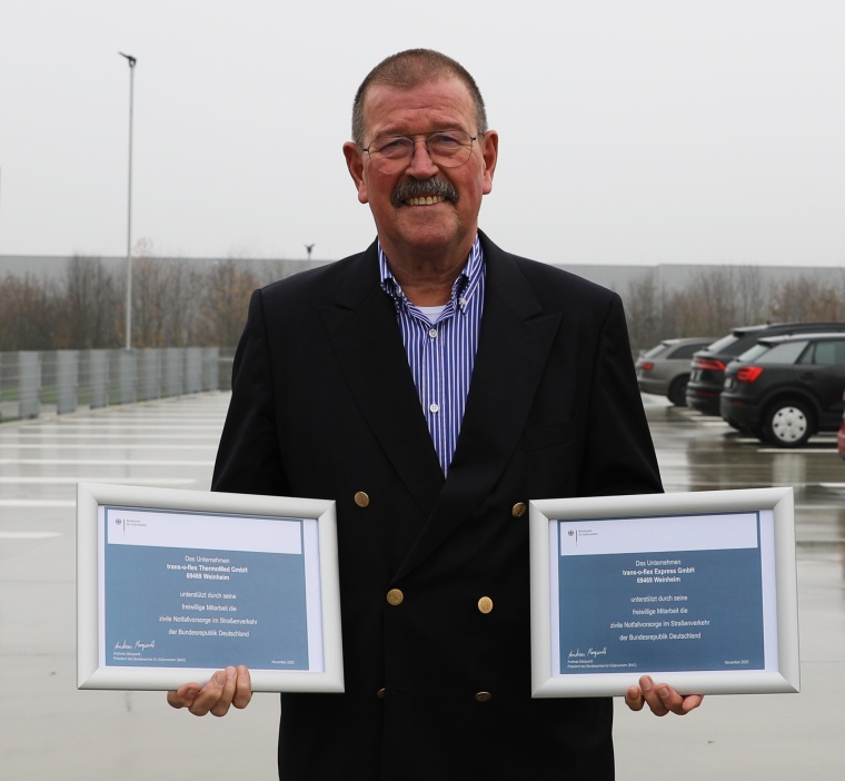 Der amtliche Status von trans-o-flex als Partner der zivilen Notfallversorgung...