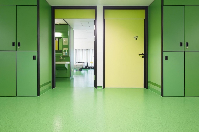 nora Kautschukböden in der Uniklinik RWTH Aachen Fotos: Markus Bachmann