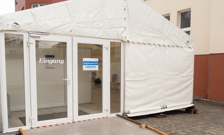 Impfzelt am Potsdamer Klinikum Foto: Klinikum Ernst von Bergmann