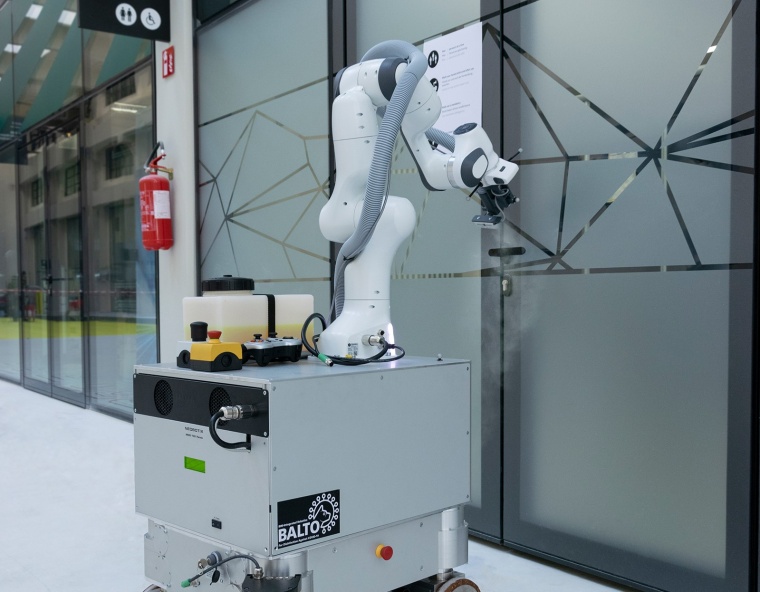 Balto plant seine Desinfektionsaufgaben selbst. Foto: Fraunhofer Italia