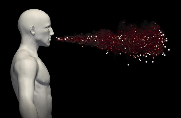 Computersimulationen zeigen, wie lange sich kleine Tröpfchen in der Luft...