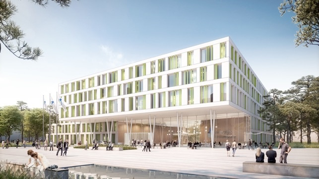 UKB Herzzentrum Eingangsperspektive Foto: Universitätsklinikum Bonn (UKB)/HDR...