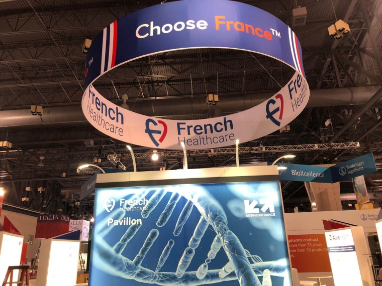 Am „French Healthcare“ Gemeinschaftsstand, der von Business France in fünf...