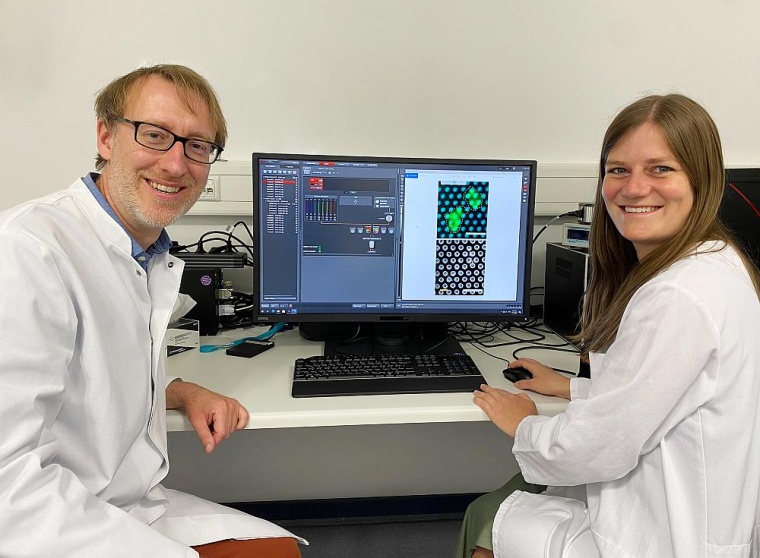 Erstautorin Juliane Baumann und Letztautor Markus Bender vom Institut für...