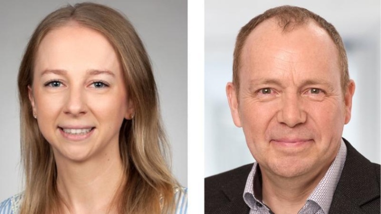 Dr. Karoline Pudelko (li.) und Prof. Dr. Holger Bastians (re.),...