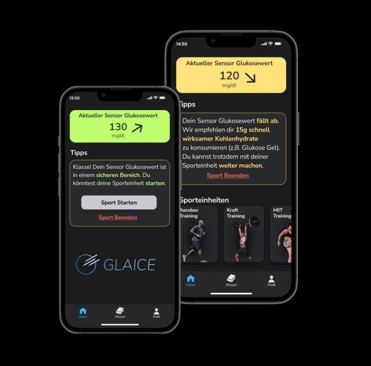Die neue App informiert Menschen mit Typ 1 Diabetes über ihren aktuellen...
