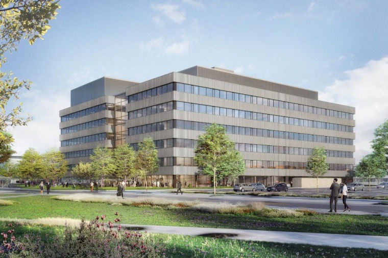 In das 33m hohe Diagnostik-Forschungsgebäude am Roche Standort Penzberg werden...