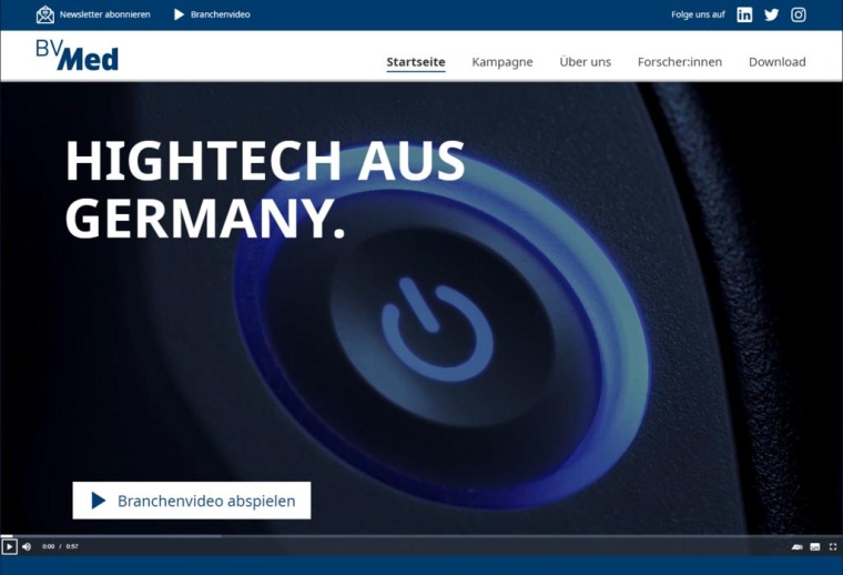 Kampagnenseite, Foto: BVmed