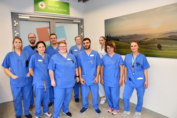 Auch das Team der Notaufnahme des Standortes Karolinen-Hospital ist im neuen...