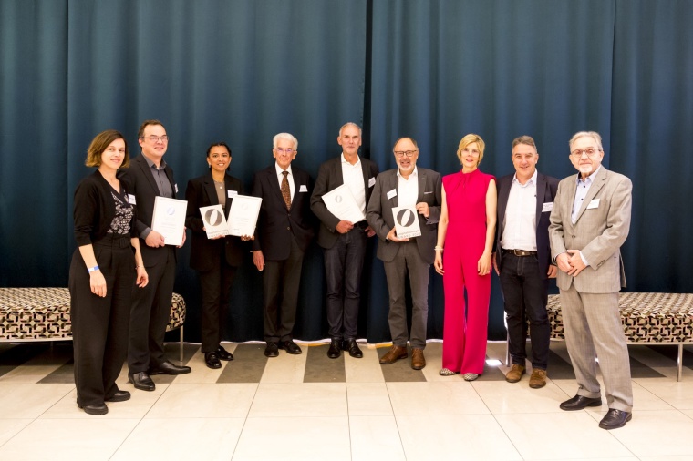 v. l.: Stefanie Matthys (Jury); Thomas Margaretha, C.F. Møller Architects;...