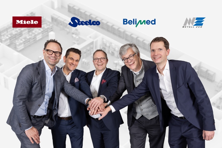 Der designierte Verwaltungsrat des neuen Joint Ventures: (v.l.n.r.): Dr. Axel...