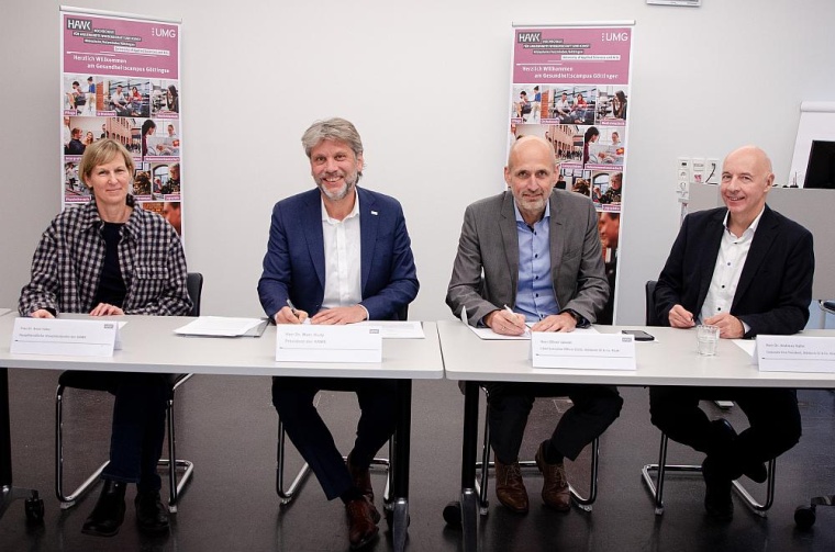 (v.l.:) Dr. Anne Faber, Hauptberufliche Vizepräsidentin HAWK, Dr. Marc Hudy,...