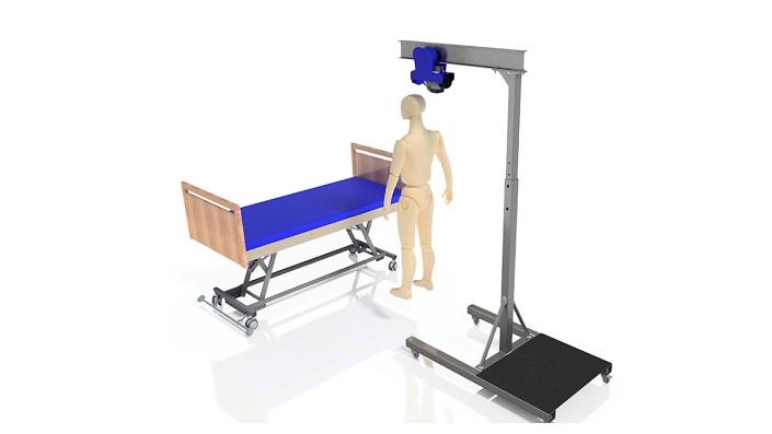 Mit einem Messsystem neben dem Bett können Stürze von pflegebedürftigen...