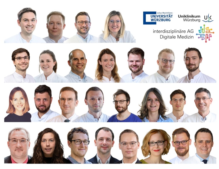 Collage mit iAGDM-Teilnehmenden: Obere Reihe, v.l.n.r.: Alexander Hann, Patrick...