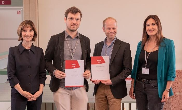 Preisverleihung auf dem 20. HepNet Symposium (v. l. n. r.): Prof. Dr. Elke Roeb...