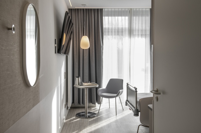 Blick in das Patientenzimmer. Foto: Sylvia Leydecker 100% interior, Fotografin...