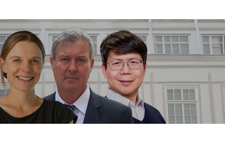 Die Preisträger: Andrea Ablasser, Glen Barber, Zhijian J. Chen (v.l.),...