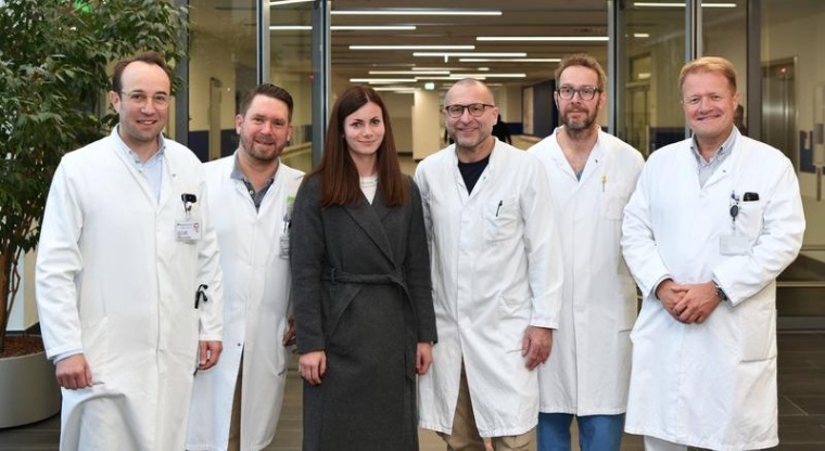 V. l.: Prof. Dr. M. Seiffert (Kardiologie), Dr. L. Bösche (Kardiologie), S....