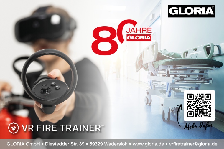 GLORIA VR Fire Trainer – Die neue Generation Feuerlöschtraining Foto: Gloria