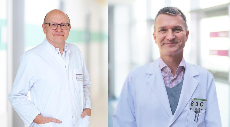 Chefarztwechsel in der Neurologie: Dr. Tobias J. Müller (re.) übernimmt...