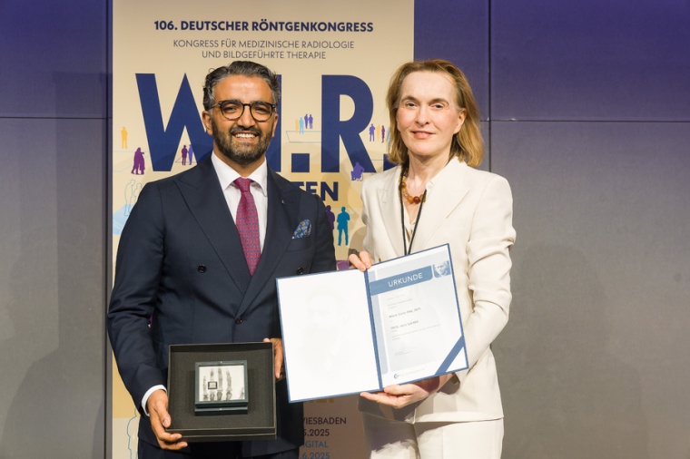 Der Marie-Curie-Ring ging in diesem Jahr an PD. Dr. med. Saif Afat, hier...