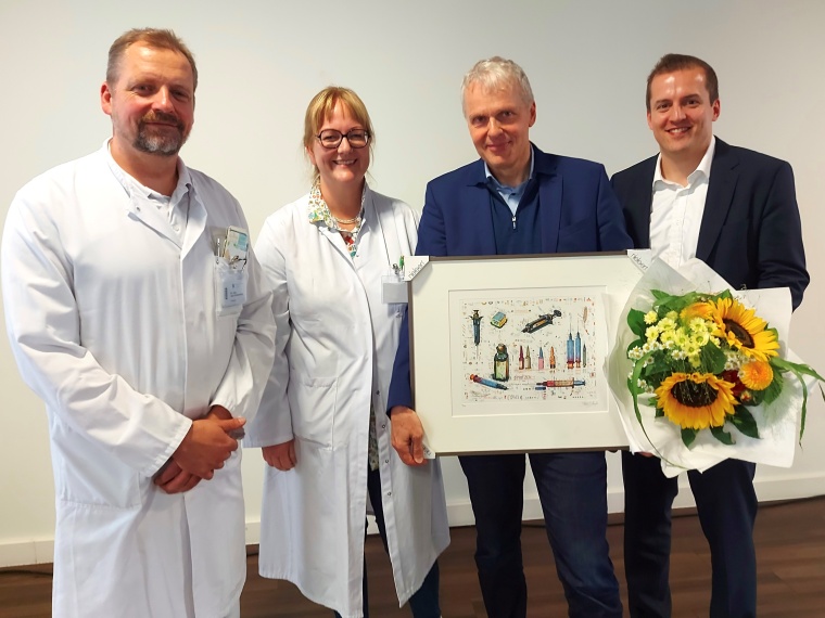 Herzliche Verabschiedung für PD Dr. Sebastian Fetscher (2.v.r.): Dr. Jens...