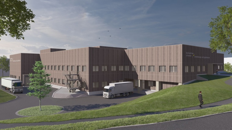 So wird das neue Dienstleistungs- und Logistikzentrums an den Bezirkskliniken...